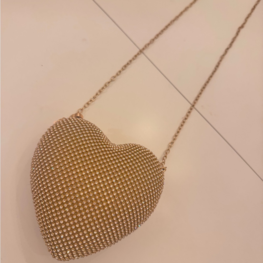 Heart rhinestone crossbody